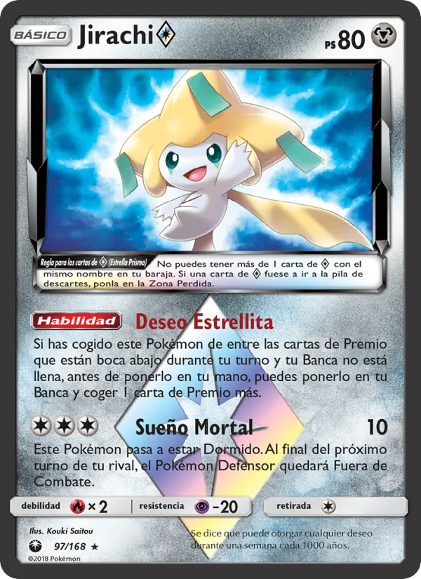 Carta Jirachi ◇ de la expansión Tormenta Celestial, número 97/168