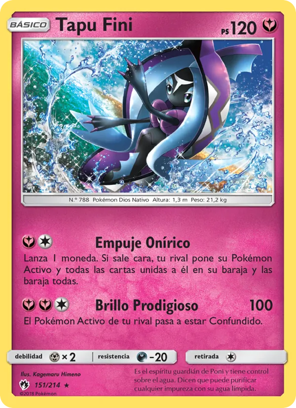 Carta Tapu Fini de la expansión Truenos Perdidos, número 151/214