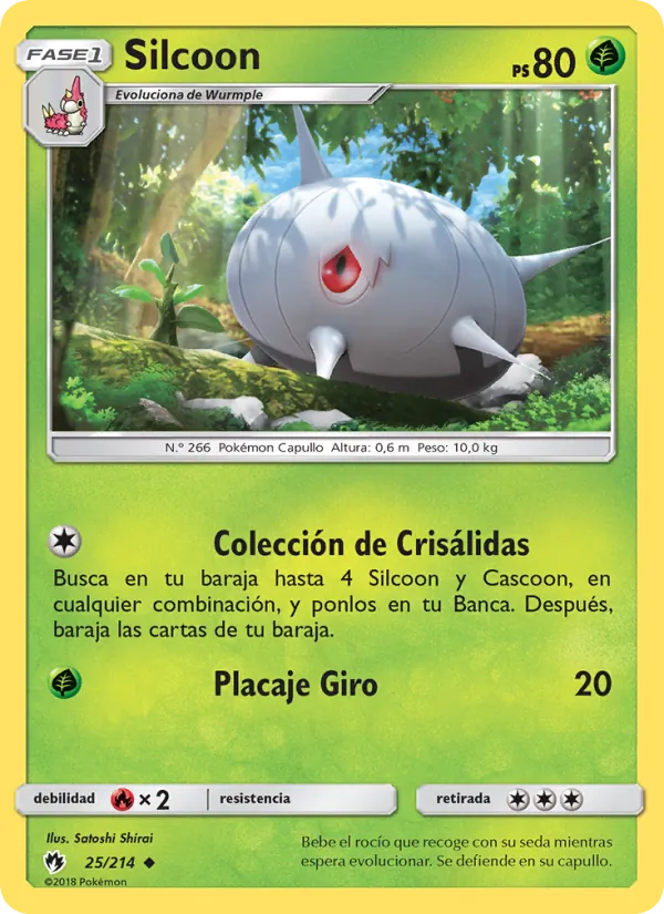 Carta Silcoon de la expansión Truenos Perdidos, número 25/214
