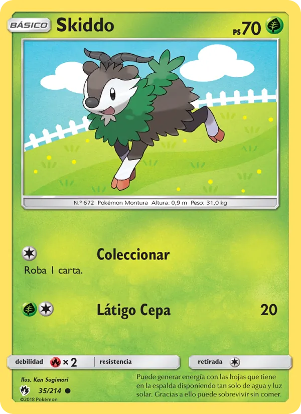 Carta Skiddo de la expansión Truenos Perdidos, número 35/214