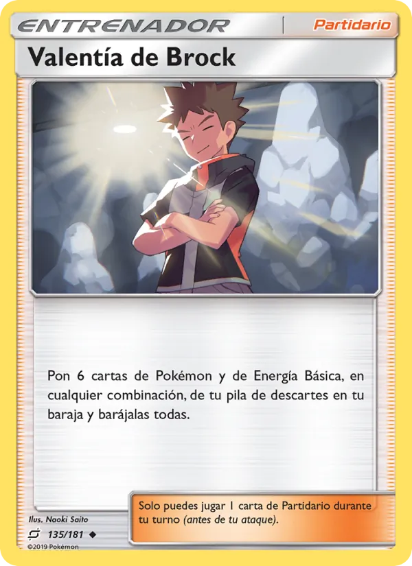 Carta Valentía de Brock de la expansión Union de Aliados, número 135/181