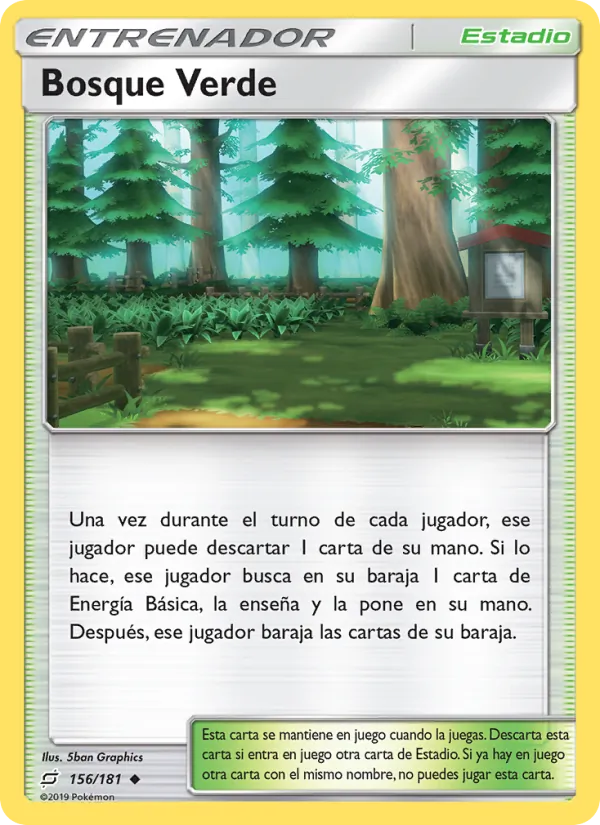 Carta Bosque Verde de la expansión Union de Aliados, número 156/181