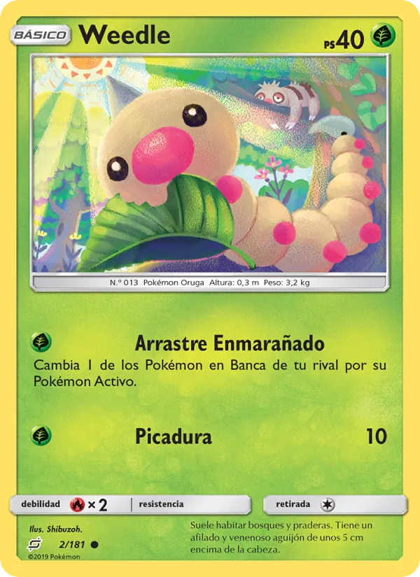 Carta Weedle de la expansión Union de Aliados, número 2/181
