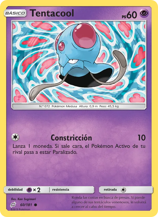 Carta Tentacool de la expansión Union de Aliados, número 60/181