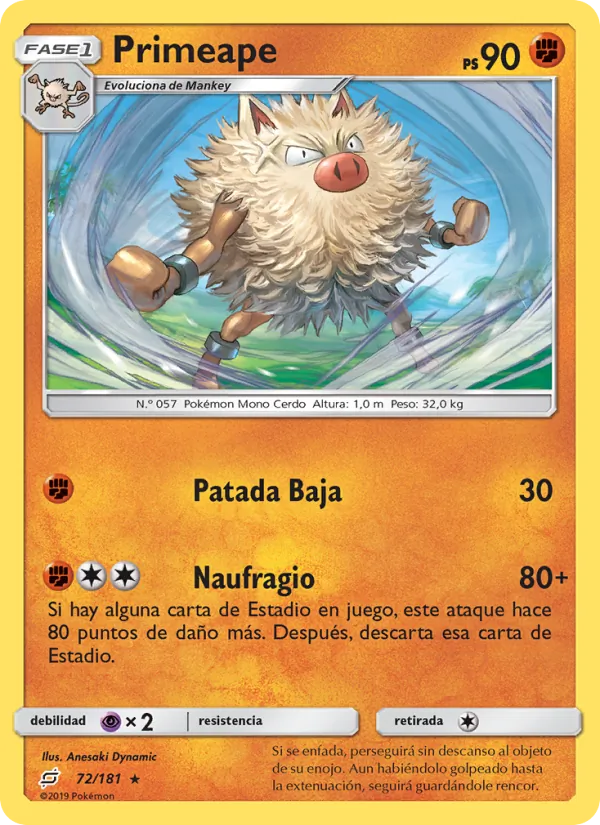 Carta Primeape de la expansión Union de Aliados, número 72/181