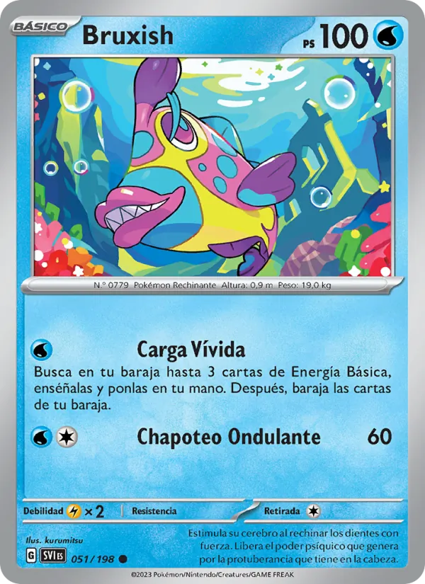Carta Bruxish de la expansión Escarlata y Púrpura, número 051/198