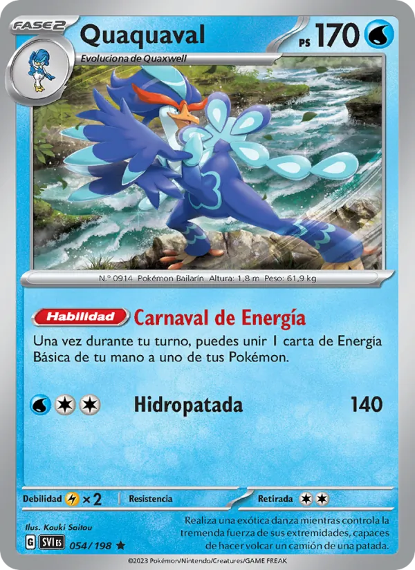 Carta Quaquaval de la expansión Escarlata y Púrpura, número 054/198