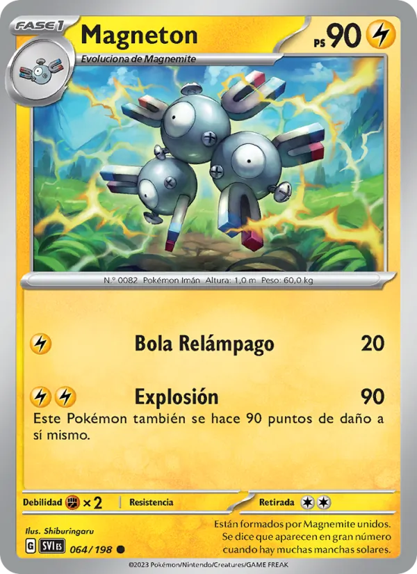 Carta Magneton de la expansión Escarlata y Púrpura, número 064/198
