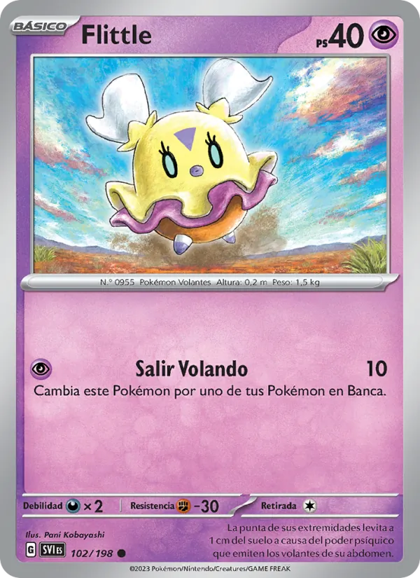 Carta Flittle de la expansión Escarlata y Púrpura, número 102/198