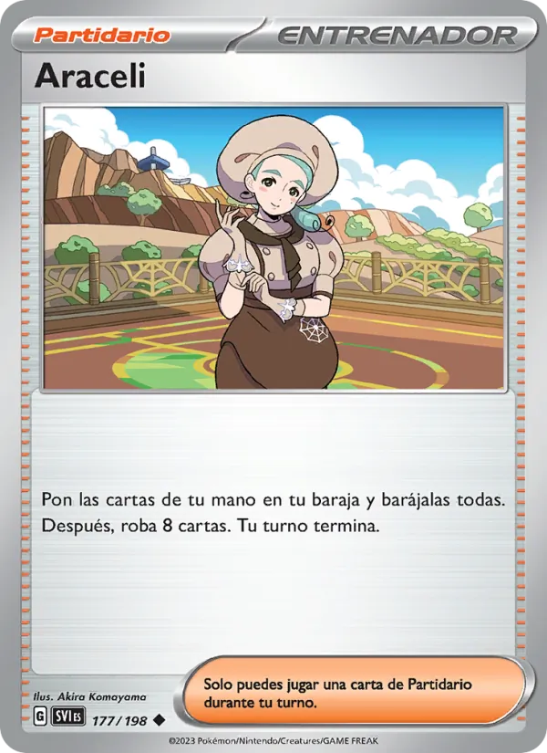 Carta Araceli de la expansión Escarlata y Púrpura, número 177/198