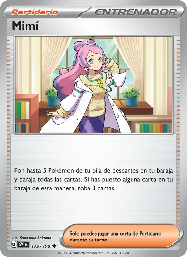 Carta Mimí de la expansión Escarlata y Púrpura, número 179/198