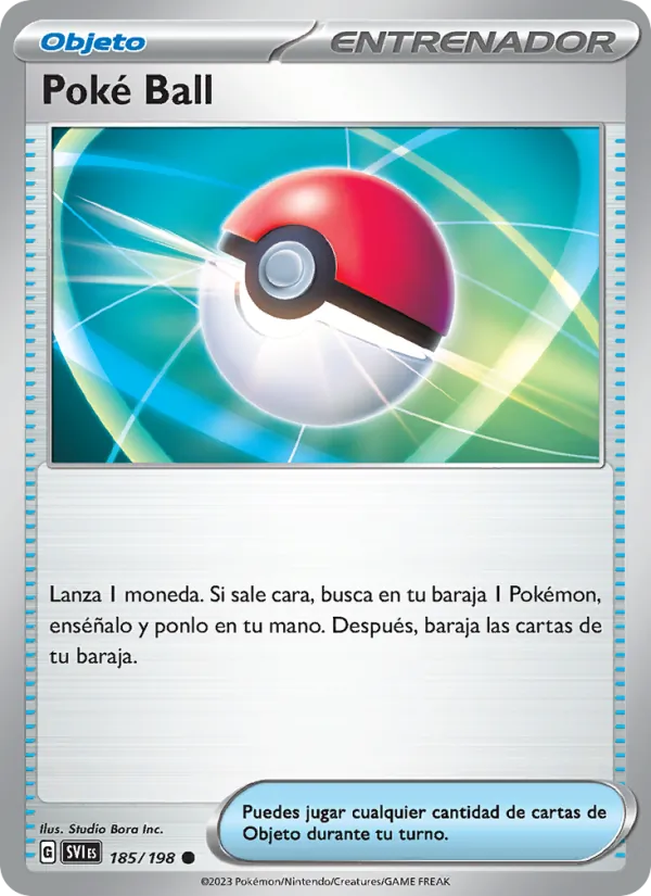 Carta Poké Ball de la expansión Escarlata y Púrpura, número 185/198
