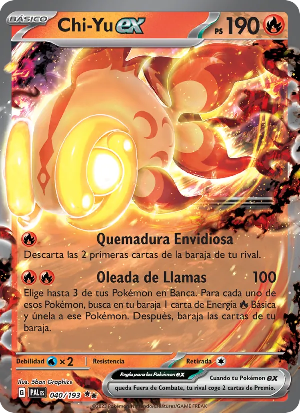 Carta Chi-Yu ex de la expansión Evoluciones en Paldea, número 040/193