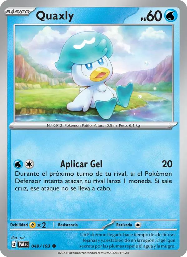 Carta Quaxly de la expansión Evoluciones en Paldea, número 049/193