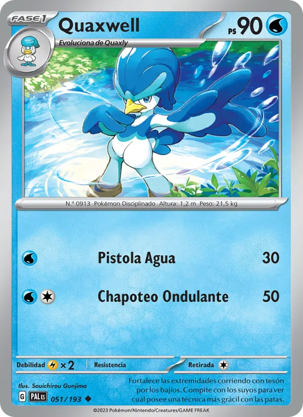 Carta Quaxwell de la expansión Evoluciones en Paldea, número 051/193