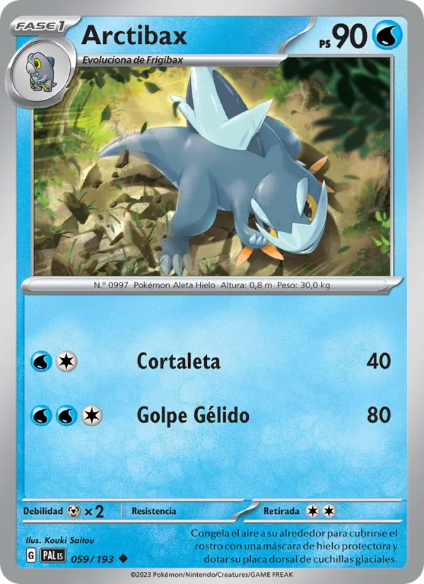 Carta Arctibax de la expansión Evoluciones en Paldea, número 059/193