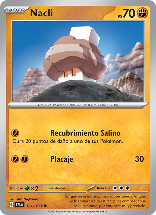 Carta Nacli de la expansión Evoluciones en Paldea, número 121/193