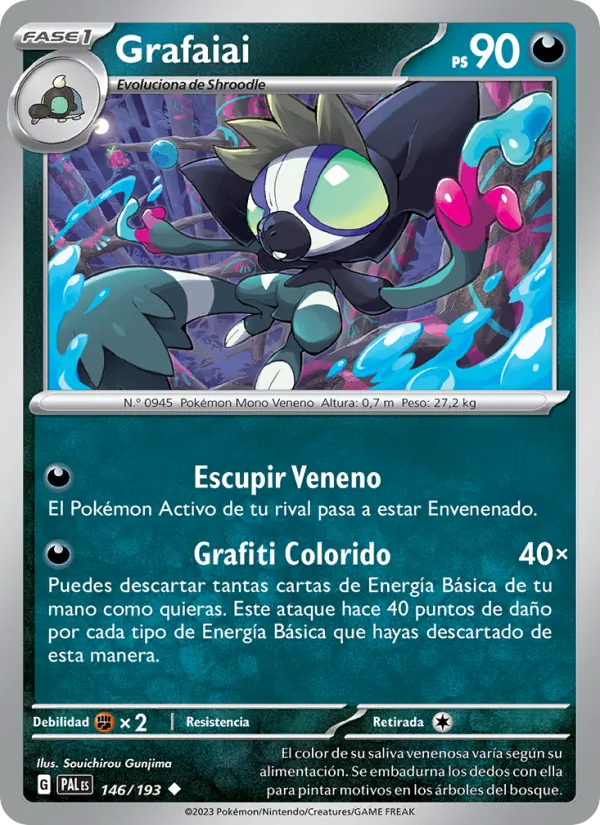 Carta Grafaiai de la expansión Evoluciones en Paldea, número 146/193
