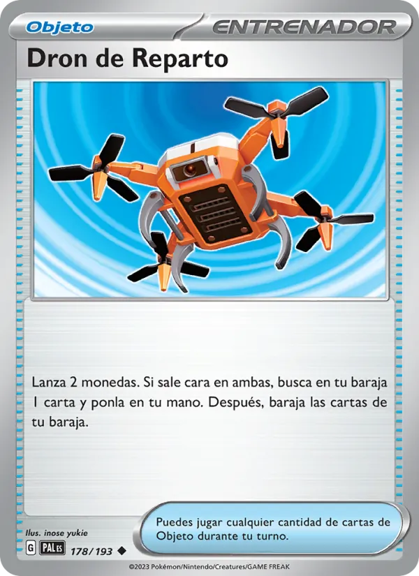 Carta Dron de Reparto de la expansión Evoluciones en Paldea, número 178/193