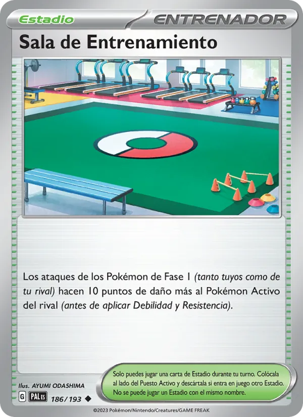 Carta Sala de Entrenamiento de la expansión Evoluciones en Paldea, número 186/193