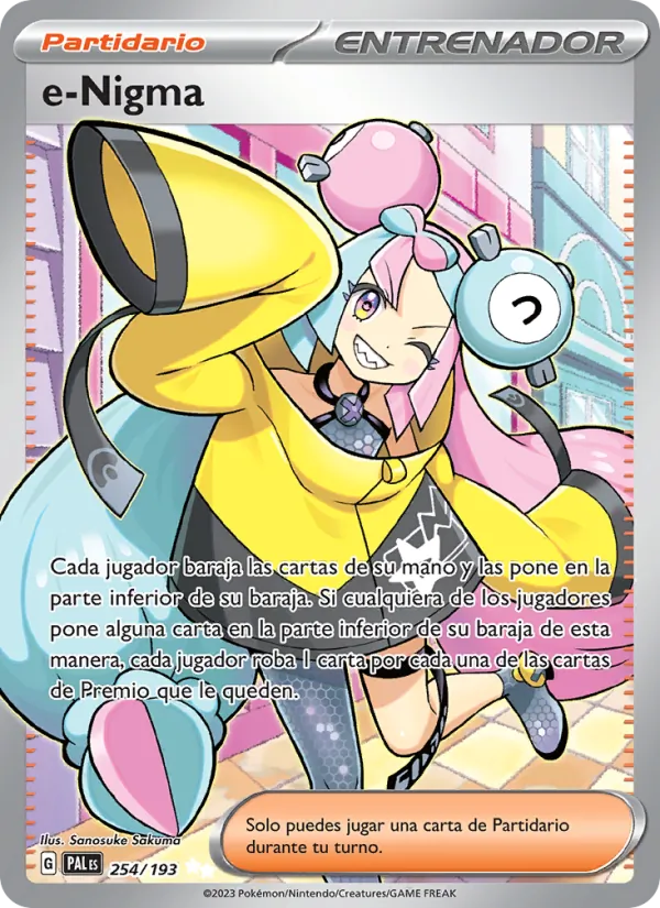 Carta e-Nigma de la expansión Evoluciones en Paldea, número 254/193