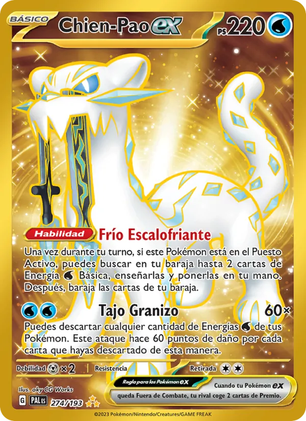 Carta Chien-Pao ex de la expansión Evoluciones en Paldea, número 274/193