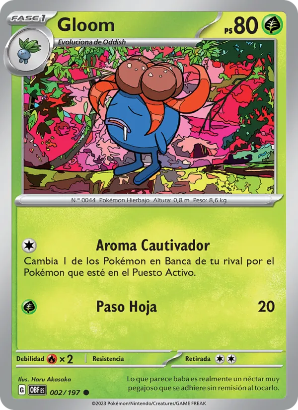 Carta Gloom de la expansión Llamas Obsidianas, número 002/197