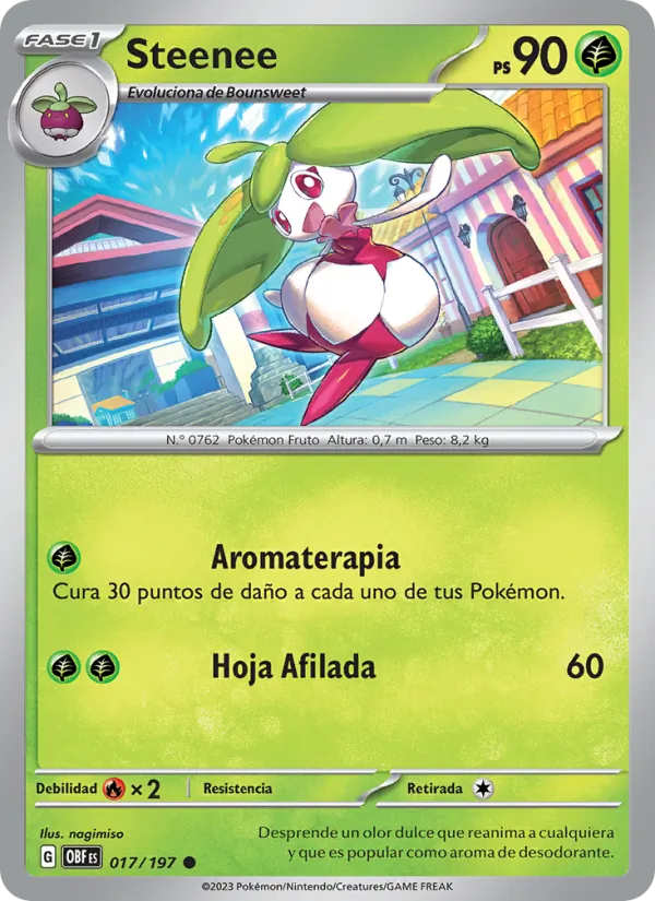 Carta Steenee de la expansión Llamas Obsidianas, número 017/197