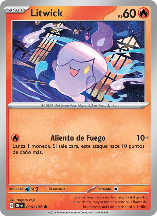 Carta Litwick de la expansión Llamas Obsidianas, número 036/197