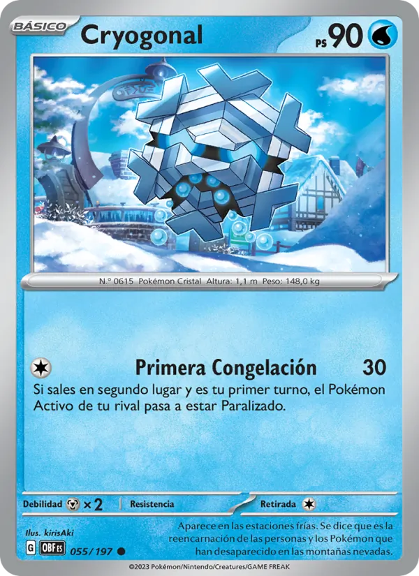 Carta Cryogonal de la expansión Llamas Obsidianas, número 055/197