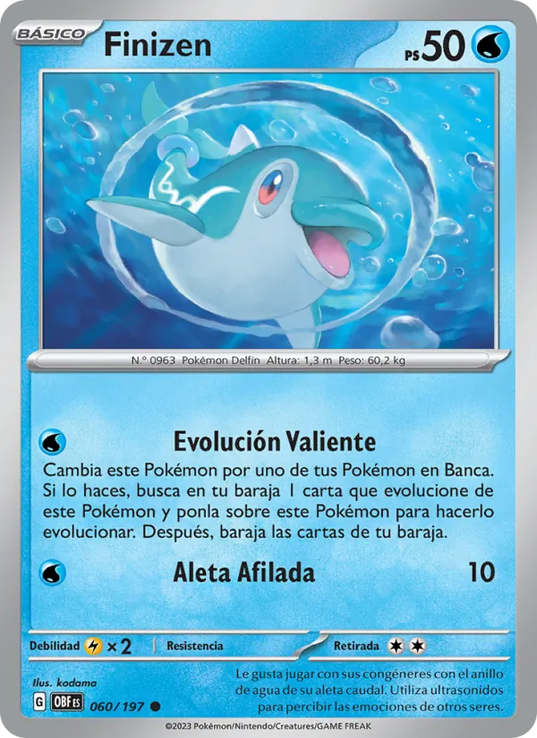 Carta Finizen de la expansión Llamas Obsidianas, número 060/197