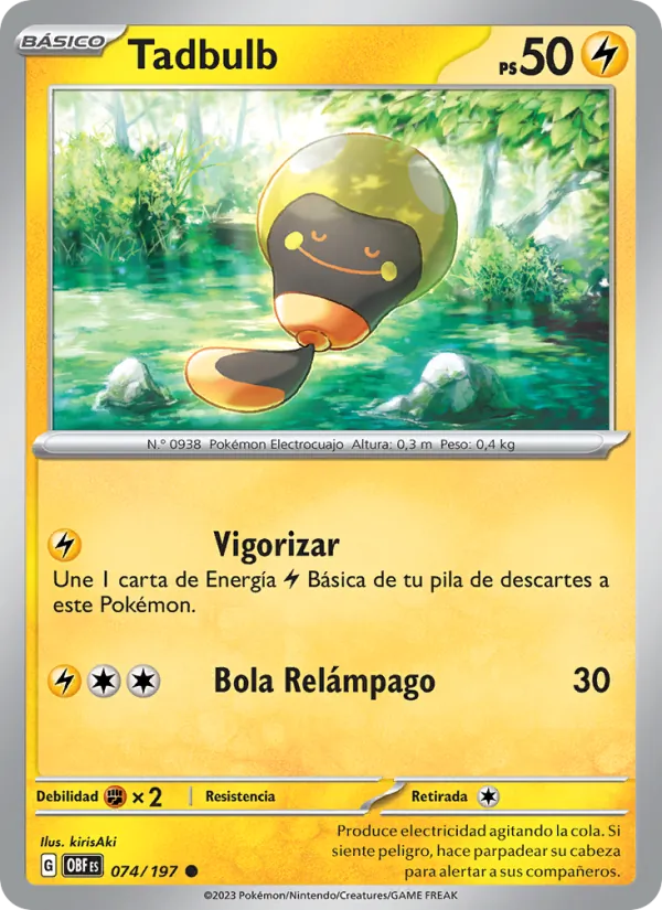 Carta Tadbulb de la expansión Llamas Obsidianas, número 074/197