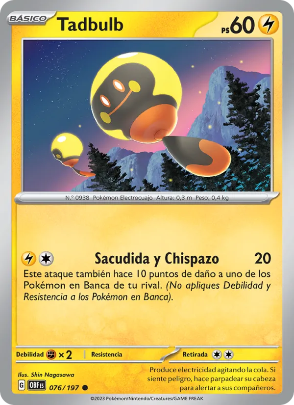 Carta Tadbulb de la expansión Llamas Obsidianas, número 076/197