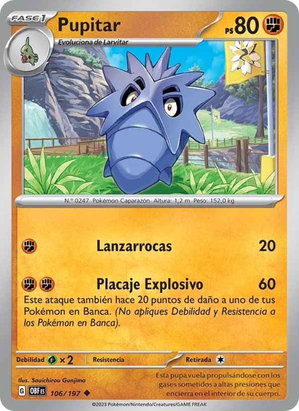 Carta Pupitar de la expansión Llamas Obsidianas, número 106/197