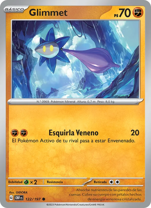 Carta Glimmet de la expansión Llamas Obsidianas, número 122/197