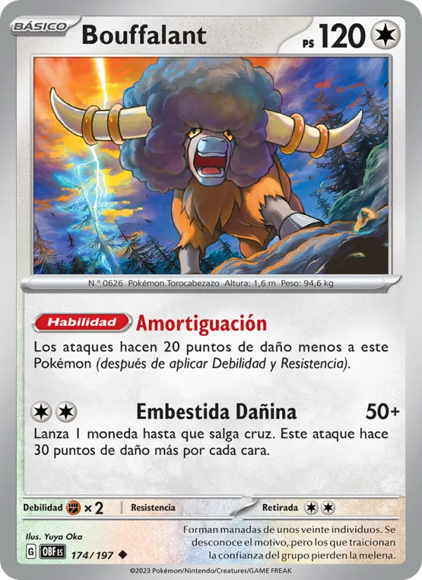 Carta Bouffalant de la expansión Llamas Obsidianas, número 174/197