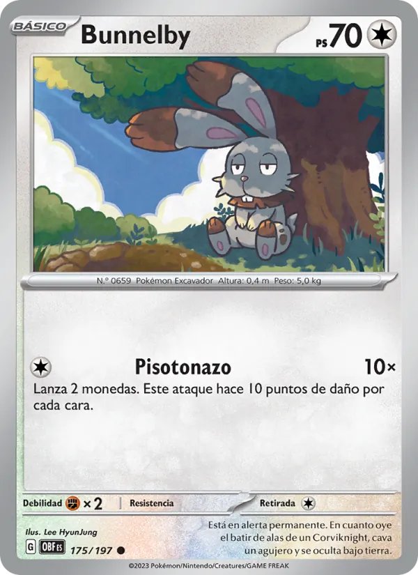 Carta Bunnelby de la expansión Llamas Obsidianas, número 175/197