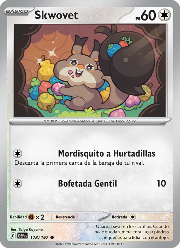 Carta Skwovet de la expansión Llamas Obsidianas, número 178/197