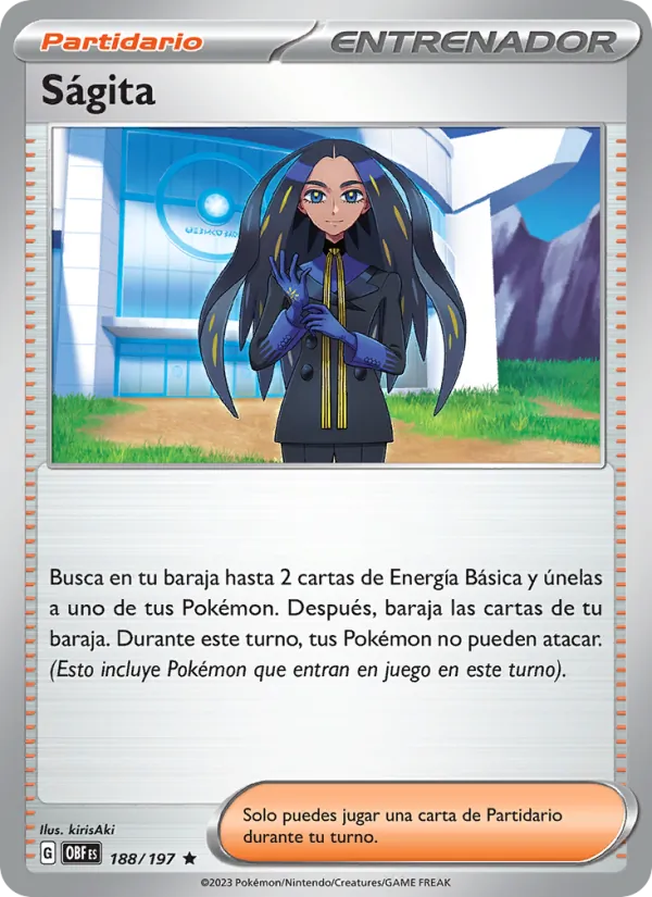 Carta Ságita de la expansión Llamas Obsidianas, número 188/197