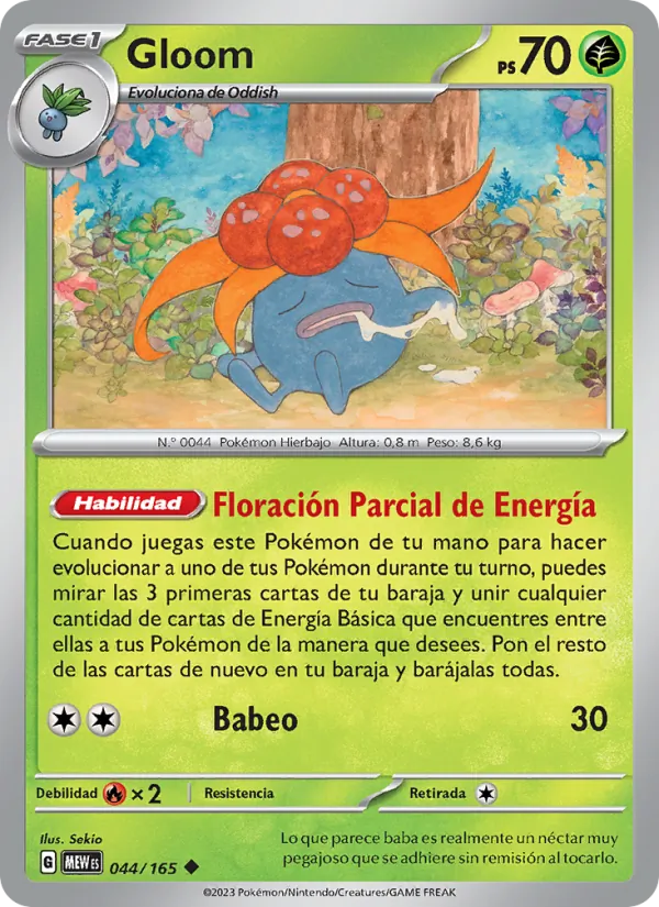 Carta Gloom de la expansión 151, número 044/165