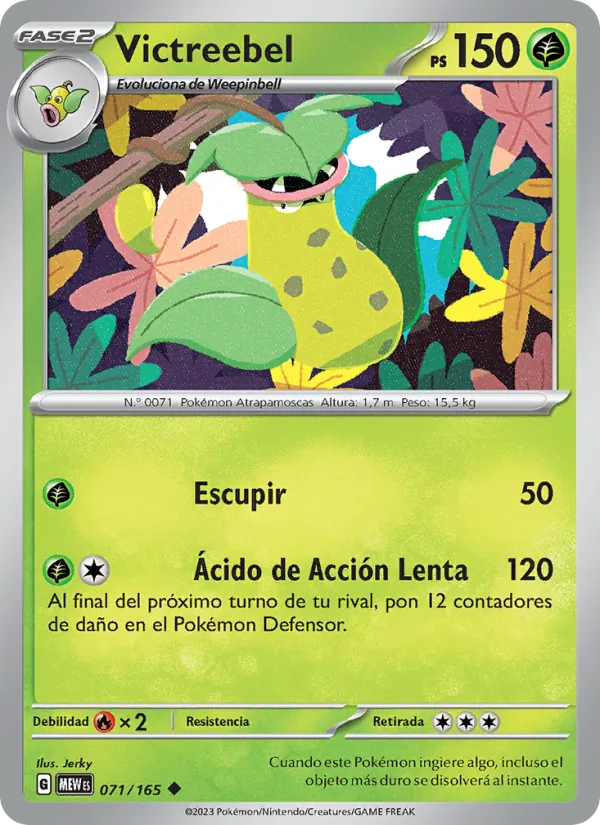 Carta Victreebel de la expansión 151, número 071/165