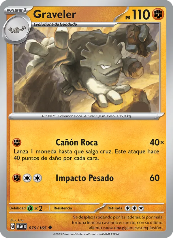 Carta Graveler de la expansión 151, número 075/165