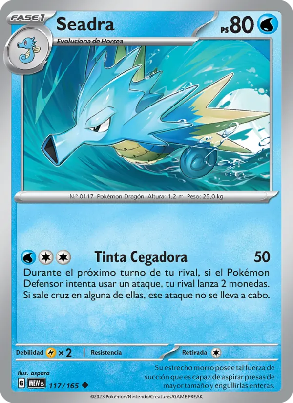 Carta Seadra de la expansión 151, número 117/165