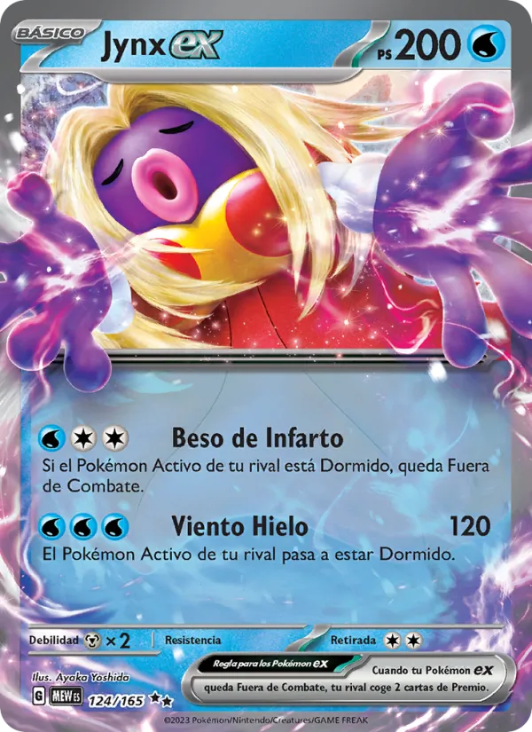 Carta Jynx ex de la expansión 151, número 124/165
