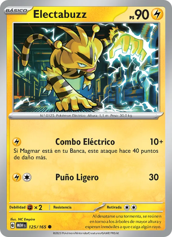 Carta Electabuzz de la expansión 151, número 125/165