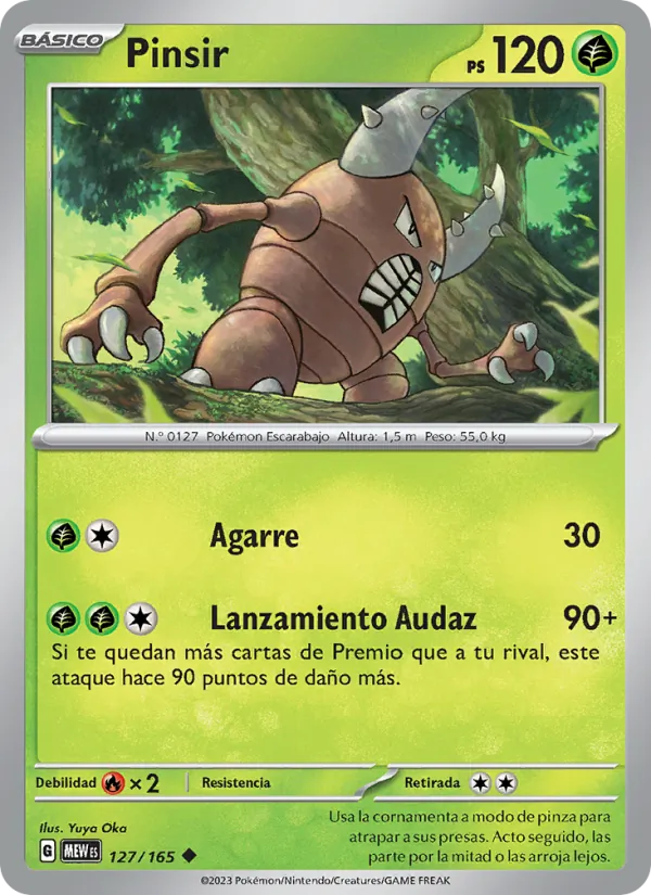 Carta Pinsir de la expansión 151, número 127/165