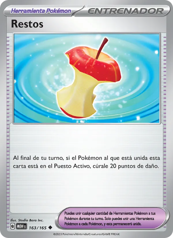 Carta Restos de la expansión 151, número 163/165