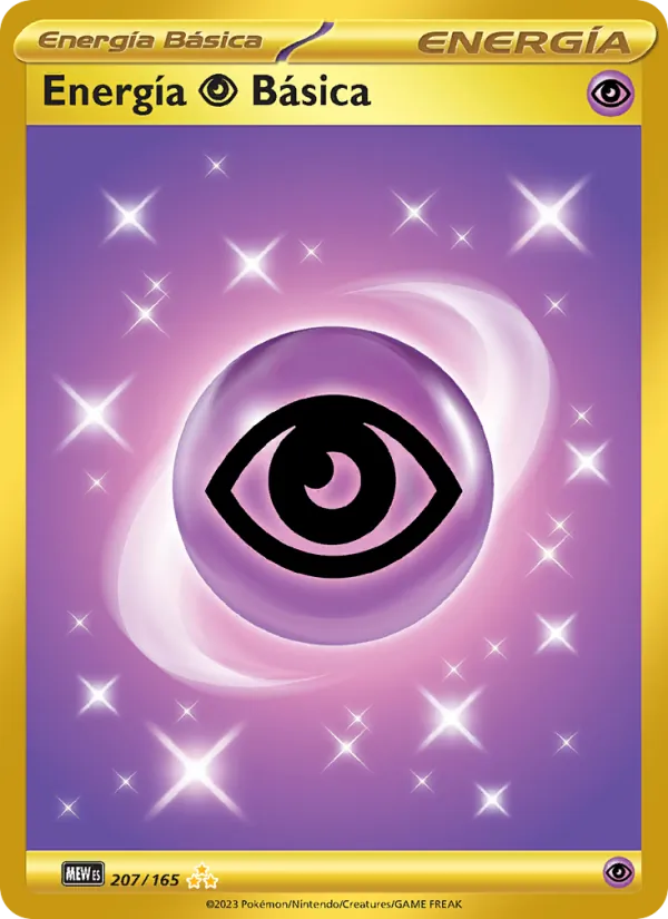 Carta Energía Psychic Básica de la expansión 151, número 207/165