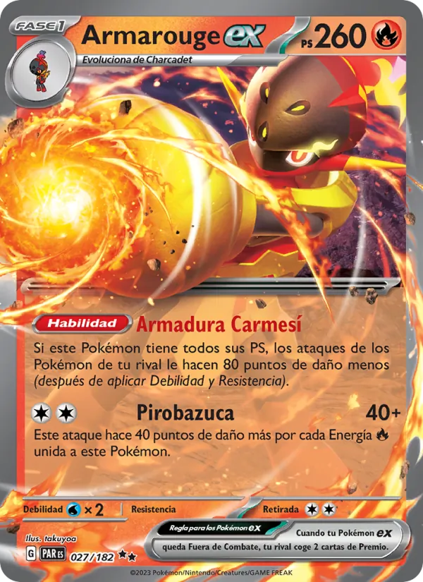 Carta Armarouge ex de la expansión Brecha Paradójica, número 027/182