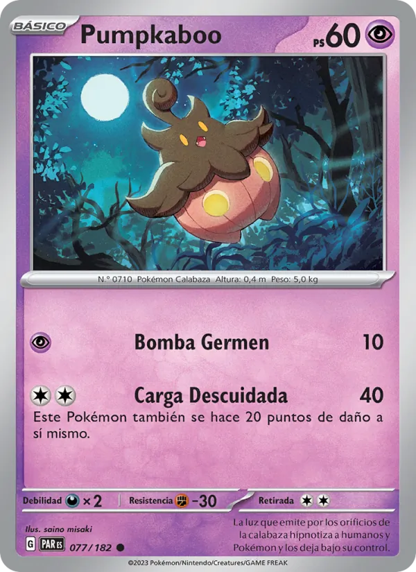 Carta Pumpkaboo de la expansión Brecha Paradójica, número 077/182